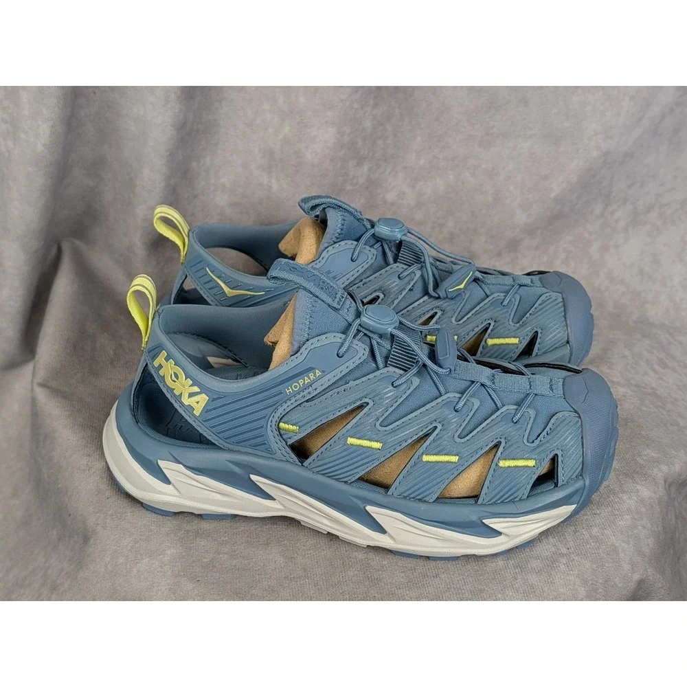 Hoka One One Hopara Women 5.5 Provincial Blue Hiking Mountain Sandals NWOB